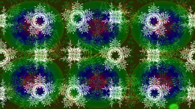 Düz kar karalama ikonları, yılbaşı afişi için kar taneleri silueti, kartlar. Yeşil, mavi ve gri renkler üzerine şirin soyut kar taneleri raster tasarımı. Yeni yıl kar tanesi.