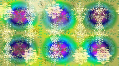 Raster illüstrasyonu. Kar taneli desen. Raster Noel soyut renkli arkaplan ve düşen kar tanesi..