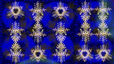 Basit bir kar tanesi. Renkler üzerine resim. Kışın sembolü, mutlu noeller, mutlu yeni yıl kutlaması Raster illüstrasyonu. Soyut duvar kağıdı, ambalaj dekorasyonu.