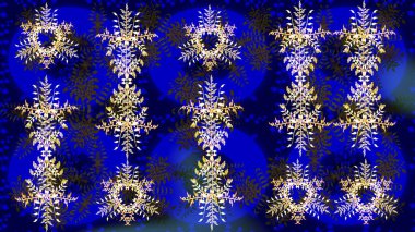 Kar taneleri arka planda. Kış kartı Mutlu Noeller, Yeni Yıl ve Mutlu Tatil Raster çizimleri. Mavi, kahverengi ve gri kar tanelerinin olduğu Noel kartı mavi, kahverengi ve gri renkler.