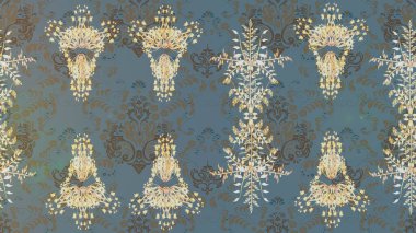Etnik Mandala havlusu. Taslak süsleme izi. Sınır Kızılderili çiçekli paisley patten. Tebrik kartı geçmişi, boyama kitabı, arkaplan ve tekstil için kullanılabilir. Raster Henna tarzı.