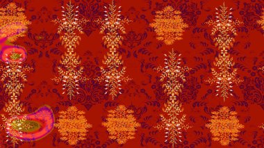 Kar Tanesi Simgesi. Kar Tanesi Raster illüstrasyonu. Kırmızı, turuncu ve mor renklerde izole edilmiş. Kış kar taneleri.