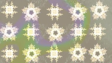 Renkli unsurlarla hareketli arka plan görüntüleri. Çiçekler. Eski model. Bayrak tarzı. Video kaydı. Şablon. Döngü. Kusursuz..