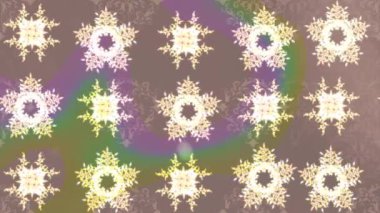 Renkli unsurlarla hareketli arka plan görüntüleri. Çiçekler. Eski model. Bayrak tarzı. Video kaydı. Şablon. Döngü. Kusursuz..