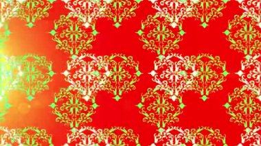 Renkli unsurlarla hareketli arka plan görüntüleri. Çiçekler. Eski model. Bayrak tarzı. Video kaydı. Şablon. Döngü. Kusursuz..