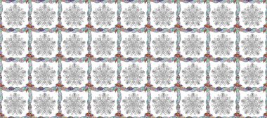 Beyaz, nötr ve gri renkli şirin çiçek desenleri. Renkli Bahar Temalı Kusursuz Arkaplan. Modaya uygun kumaş deseni. Düz Çiçek Elementleri Tasarımı.