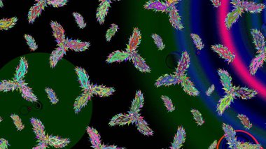 Kar taneleri tasarımı. Son moda kar taneleri ve elementler onun kartlarını gösteriyor. Modern tasarım posteri, kapak, mavi, siyah ve yeşil renkli kart tasarımı. Retro biçim dokusu, şablon kış elementleri.