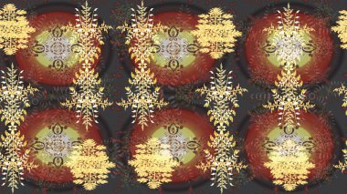 Meteoroloji buz koleksiyonu. Raster. Kış kahverengisi, gri ve sarı noel kar düz kristal elementi. Kar Tanesi Raster simgesi arkaplanı. Xmas don kar taneleri izole edilmiş siluet sembolü.