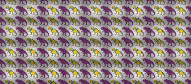 Renkli kertenkele benzeri dinozorlar paketleme ya da giydirme için. Dinozorlarla birlikte geometrik kusursuz desen. Saurischian dinozorları.
