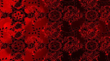 Sevimli çiçek raster deseni. Kırmızı, siyah ve kahverengi renkte çiçekler. Renkli Bahar Temalı Kusursuz Arkaplan. Düz Çiçek Elementleri Tasarımı.