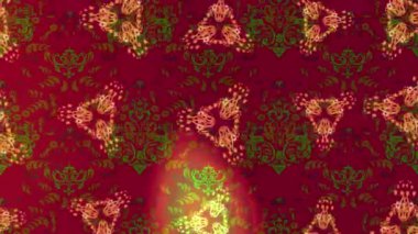 Renkli unsurlarla hareketli arka plan görüntüleri. Çiçekler. Eski model. Bayrak tarzı. Video kaydı. Şablon. Döngü. Kusursuz..