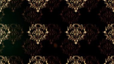 Renkli unsurlarla hareketli arka plan görüntüleri. Çiçekler. Eski model. Bayrak tarzı. Video kaydı. Şablon. Döngü. Kusursuz..