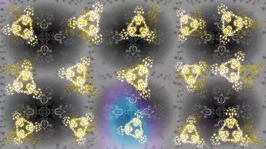 Renkli unsurlarla hareketli arka plan görüntüleri. Çiçekler. Eski model. Bayrak tarzı. Video kaydı. Şablon. Döngü. Kusursuz..