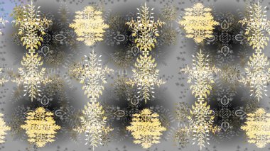 Raster tasarımı. Düz dizayn. Kar Tanesi Mozaik ikonu. Siluet kar tanesi işareti izole edilmiş gri, bej ve nötr renkler. Grafiksel element dekorasyonu. Sembol kışı, donmuş, Noel, yeni yıl tatili.