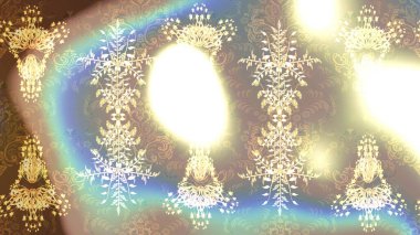 Bej, nötr ve beyaz renkte etnik çiçeklerle süslenmiş zarif bir eskiz şekli. Raster Çiçek İllüstrasyon Şirin Tekstil.