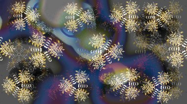 Raster kar tanesi ikonu. Renkli arka planda kar taneleri. Kar tanesi ikonu, izole edilmiş. Düz dizayn. Raster illüstrasyonu.