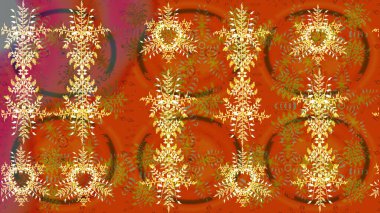 Raster illüstrasyonu. Kar tanesi rengarenk desen. Raster kar taneleri arka planda. Kar taneleri deseni. Soyut kar taneleri arkaplanda izole edilmiş düz tasarım.