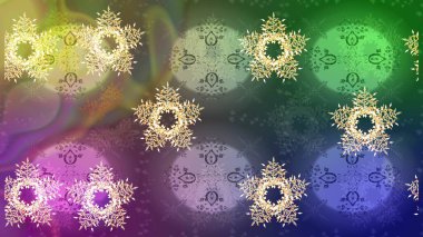 Kar tanesi ikonu, izole edilmiş. Renkli arka planda güzel kar taneleri. Düz dizayn. Raster illüstrasyonu.