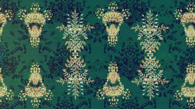 Yeşil, mavi ve nötr renklerde suluboya kar taneleri. Güzel dekorasyon. Kışın sembolü. Raster çizimi kar taneleri.