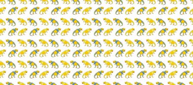 Renkli kertenkele benzeri dinozorlar paketleme ya da giydirme için. Dinozorlarla birlikte geometrik kusursuz desen. Saurischian dinozorları.