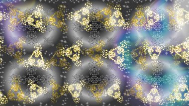 Raster illüstrasyonu. Kar taneleri deseni. Kar taneleri arka planda. Renkli arka planda izole edilmiş kar tanelerinin düz tasarımı. Kar tanesi süslemeli desen.