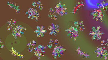 Doodle çiçekler ve dalları, otlar ve çiçekler. Elle çizilmiş. Raster resim. Güzel kumaş deseni.