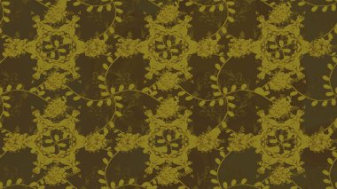 Kusursuz çiçek deseni. Raster illüstrasyonu. Asya tekstil tarzında. Güzel kumaş deseni. Renkli Bahar Temalı Kusursuz Arkaplan. Düz Çiçek Elementleri Tasarımı.