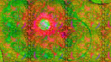 Raster düz çiçekleri pürüzsüz desen. Hediye ambalaj kağıdı, tebrik kartları, posterler ve pankart tasarımı. Yeşil, kahverengi ve turuncu renkte çiçekler.