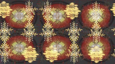 Arabesk ve çiçek öğeleri ile oryantal raster desen. Geleneksel klasik süs. Arabesk ile Vintage desen.