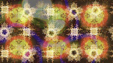 Kar tanesi kışı. Raster illüstrasyonu. Kışın sembolü. Renkli arkaplanda izole suluboya kar taneleri.