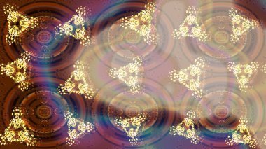 Soyut mandala veya kaprisli kar tanesi içini kaplamak sanat çizmek. Renkli arka plan üzerinde izole sevimli kar taneleri. Raster illüstrasyon.