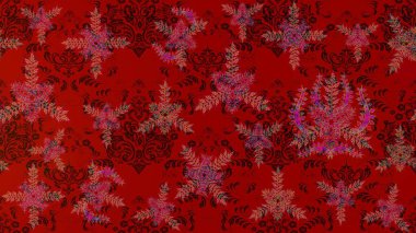 Yaprak ve çiçeklerin suluboya resimleri, kırmızı, kahverengi ve mor renkler üzerine çizimler. Raster illüstrasyonu. Kibarca, bahar çiçekleri kırmızı, kahverengi ve mor renklerde.