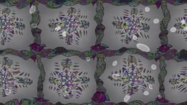 Renkli unsurlarla hareketli arka plan görüntüleri. Çiçekler. Eski model. Bayrak tarzı. Video kaydı. Şablon. Döngü. Kusursuz..