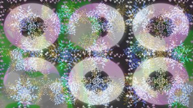 Düz kar karalama ikonları, kar taneleri silueti nötr, gri ve yeşil renklerde Noel afişi, kartlar. Yeni yıl kar tanesi. Güzel soyut kar tanesi raster tasarımı..