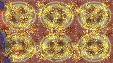 Soyut mandala veya kaprisli kar tanesi içini kaplamak sanat çizmek. Renkli arka plan üzerinde izole sevimli kar taneleri. Raster illüstrasyon.