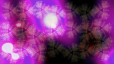 Karla süslenmiş Noel kar taneleri. Noel şenliği geçmişi. Raster illüstrasyonu.