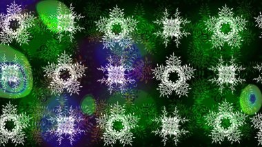 Kar tanesi rengarenk desen. Kar taneleri deseni. Soyut kar taneleri arkaplanda izole edilmiş düz dizayn. Raster kar taneleri arka planda. Raster illüstrasyonu.