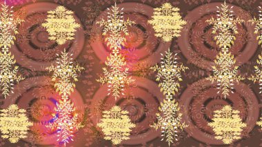 Düz kar karalama ikonları, kar taneleri kahverengi, bej ve pembe renkli siluetler noel afişi, kartlar. Yeni yıl kar tanesi. Güzel soyut kar tanesi raster tasarımı..