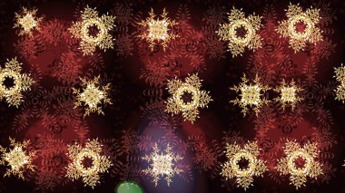 Kahverengi, siyah ve kırmızı renkler üzerine şirin soyut kar tanesi raster tasarımı. Düz kar karalama ikonları, yılbaşı afişi için kar taneleri silueti, kartlar. Yeni yıl kar tanesi.