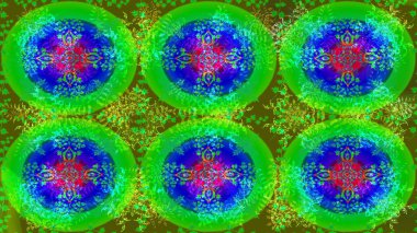 Yeşil, mavi ve menekşe renkleri üzerine bir resim. Basit bir kar tanesi. Soyut duvar kâğıdı, ambalaj dekorasyonu. Kışın sembolü, mutlu noeller, mutlu yeni yıl kutlaması Raster illüstrasyonu..