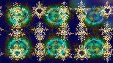 Xmas Frost kar taneleri izole edilmiş siluet sembolü. Meteoroloji buz koleksiyonu. Kar Tanesi raster simgesi arka plan mavi, yeşil ve gri renk. Kış Noel 'inde kar bembeyaz kristal element. Raster..