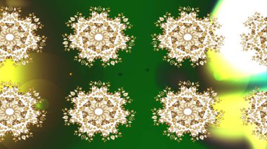 Renkli bir arka planda izole edilmiş güzel altın kar taneleri. Düşen Noel stili kar taneleri. İllüzyon. Kar taneleri, kar yağışı.
