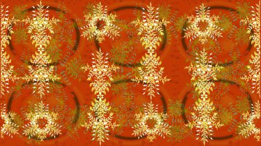 Kar tanesi süsleme deseni. Kar taneleri arka planda. Renkli arka planda izole edilmiş kar tanelerinin düz tasarımı. Kar taneleri deseni. Raster illüstrasyonu.