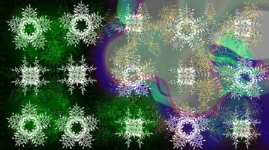 Kar tanesi arka plan. Raster Noel renkli arka plan ile düşen kar tanesi. Raster illüstrasyon.