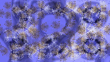 Raster illüstrasyonu. Kar taneli Noel arkaplanı. Raster Noel soyut renkli arka plan ve tatlı kar tanesi. Kış soyut arkaplanı.