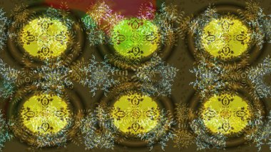 Stilize Çiçekler. Raster illüstrasyonu. Lace Snowflakes 'in etnik kökü. Tekstil için Lacy Fashion Print. Folk Style. Mandalas 'ın dekoratif dokusu. Kumaş veya Duvar Kağıdı için Tasarım.