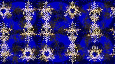 Sihirli mavi, kahverengi ve gri tatil soyut arka plan yıldız ve düşen kar taneleri. Noel mavisi, kahverengi ve gri. Raster illüstrasyonu.