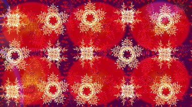 Yeni yıl kar tanesi. Güzel soyut kar tanesi raster tasarımı. Düz kar karalama ikonları, kar taneleri mor, turuncu ve kırmızı renkli siluetler noel afişi, kartlar.