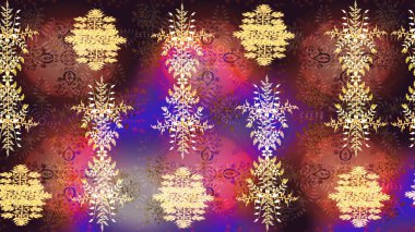 Kahverengi, mor ve pembe renklerde ayrık suluboya kar taneleri. Kışın sembolü. Güzel dekorasyon. Raster çizimi kar taneleri.