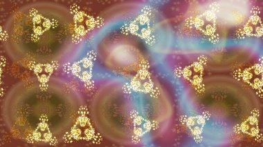 Renkli kar taneleri Raster çizimi. Altın kar tanesinden izole edilmiş. Güzel kış süsleri..